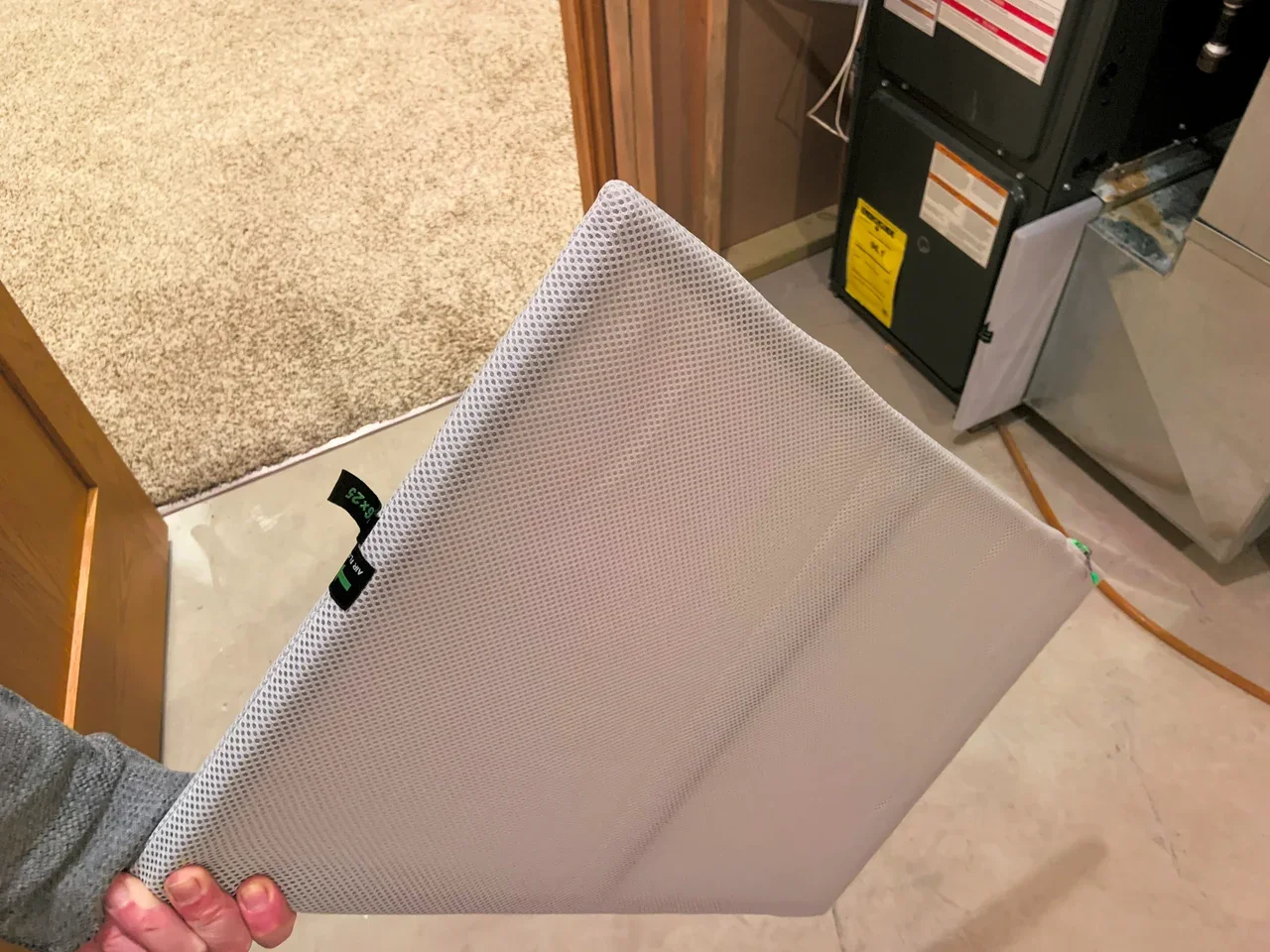 Reusable HVAC air filter; confirm the correct filter type for your equipment
